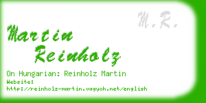 martin reinholz business card